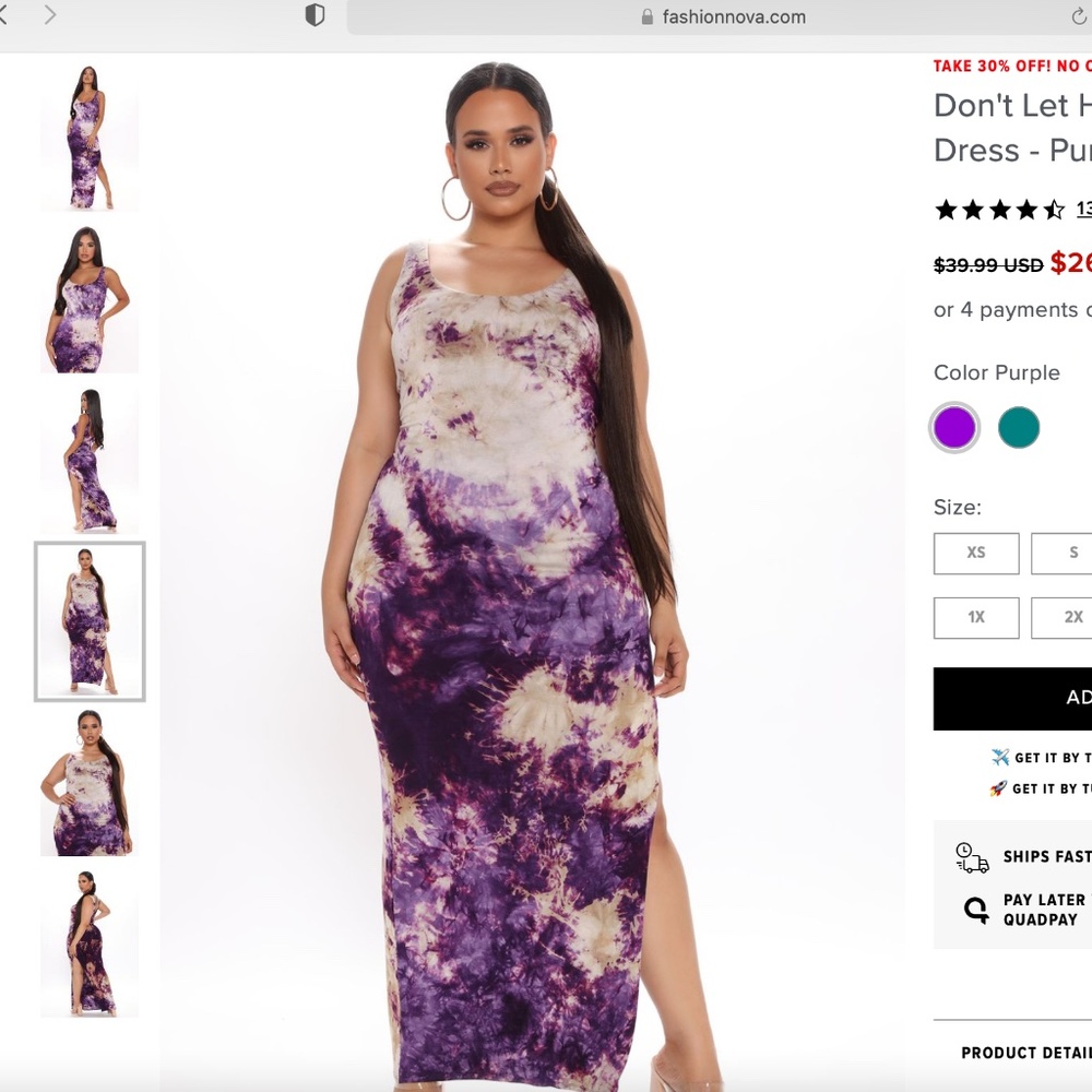 Don't let her go tie dye dress